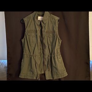 Olive green cargo vest